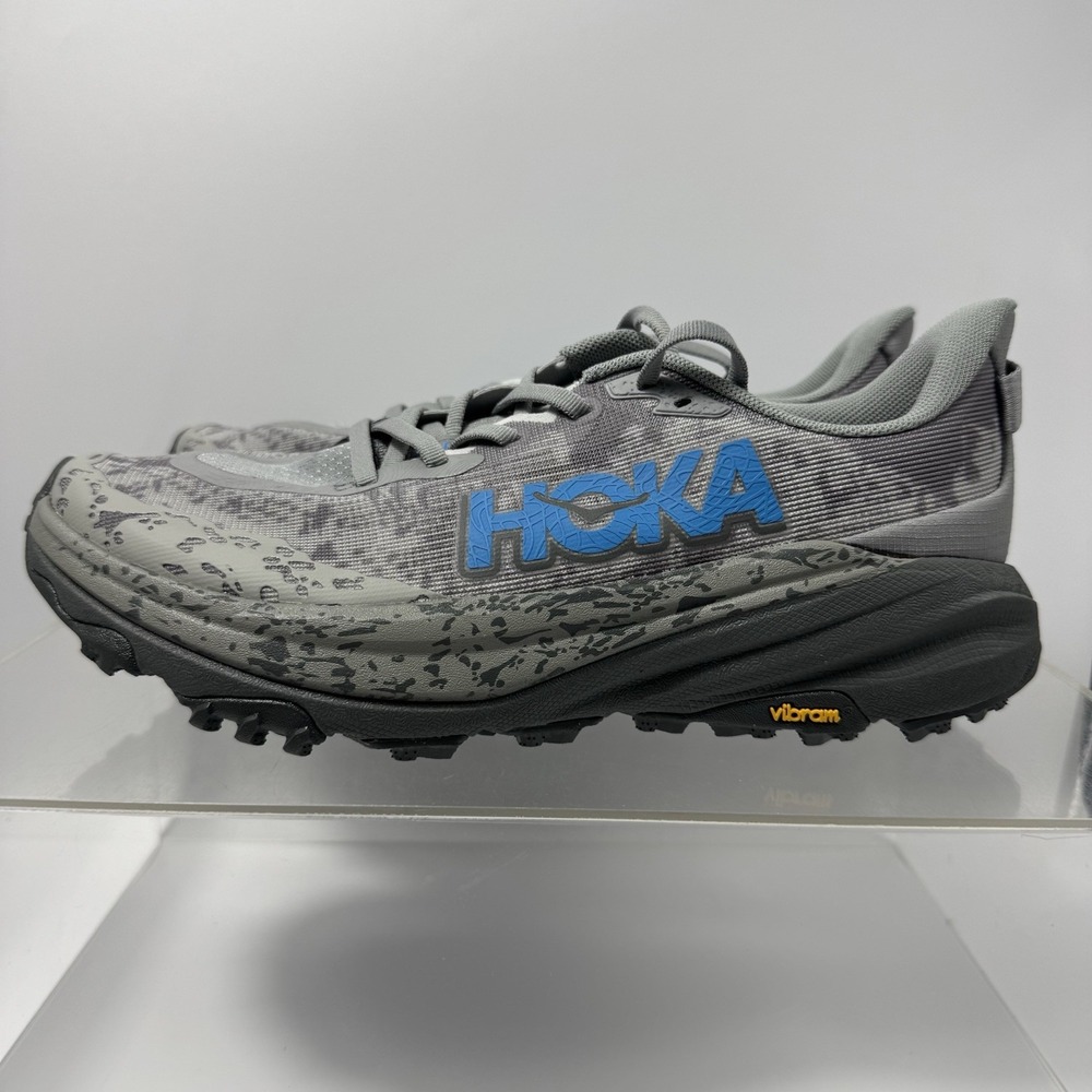 Brand New Hoka Speedgoat 6 Grey Blue 1147791 GCG Running Trail Men's Size 8
